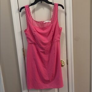 Altar’d  State Vibrant Pink Scalloped Dress size medium